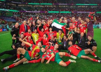 صورة جماعية للمنتخب المغربي -كأس العالم 2022