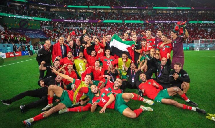 صورة جماعية للمنتخب المغربي -كأس العالم 2022
